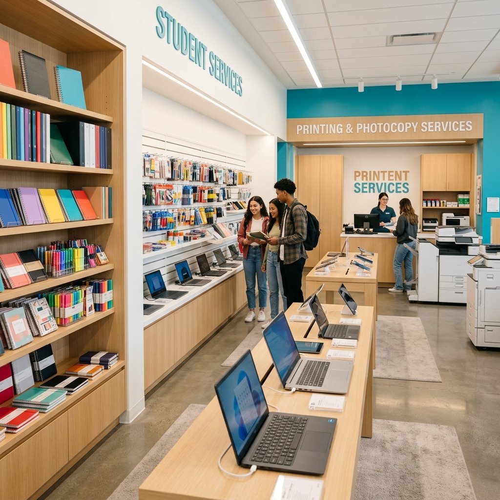 Modern student retail and services at Student Dot Com